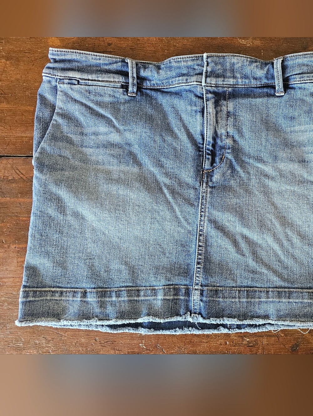 Ann Taylor Loft Stretch Jean Mini Skirt